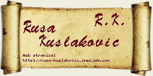 Rusa Kušlaković vizit kartica